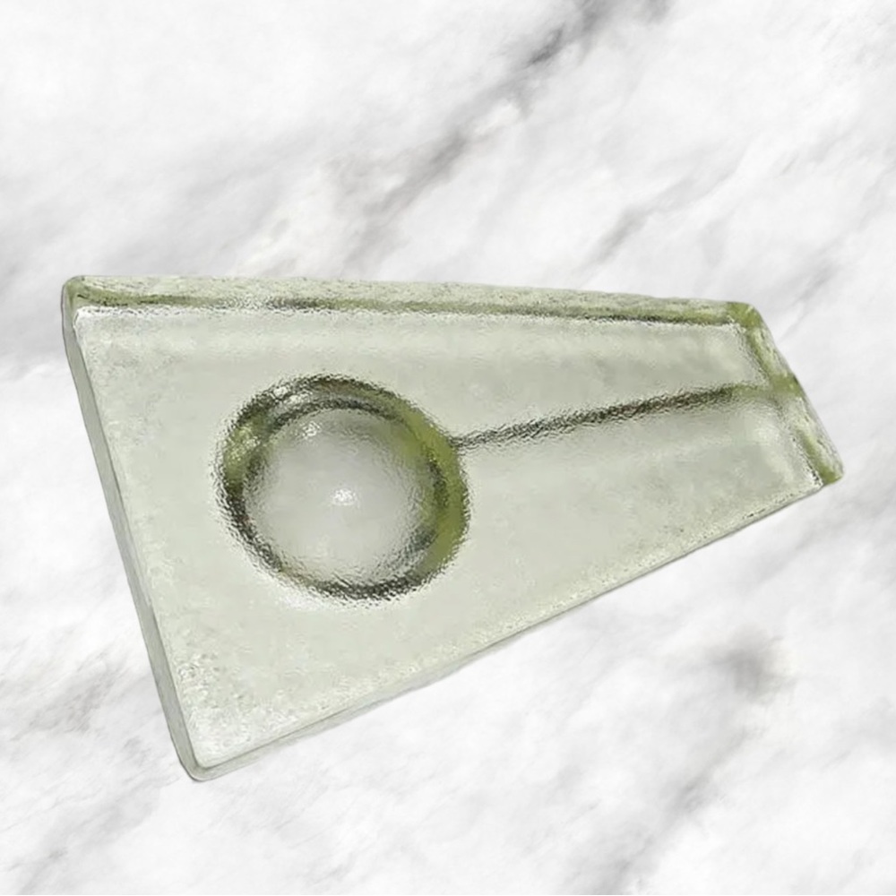 Blenko Hollywood Regency, Keyhole Cigar Ashtray, Mid Century Modern RARE